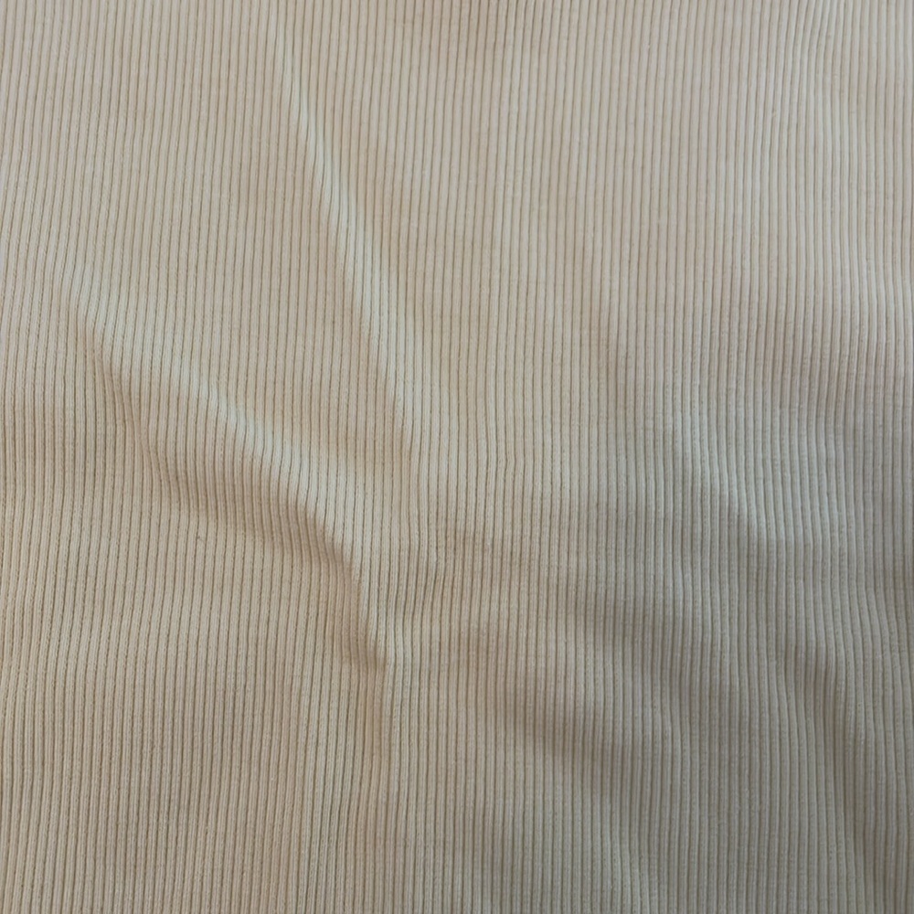 Yellow Ribbed Crop Top - Picture 2 of 3